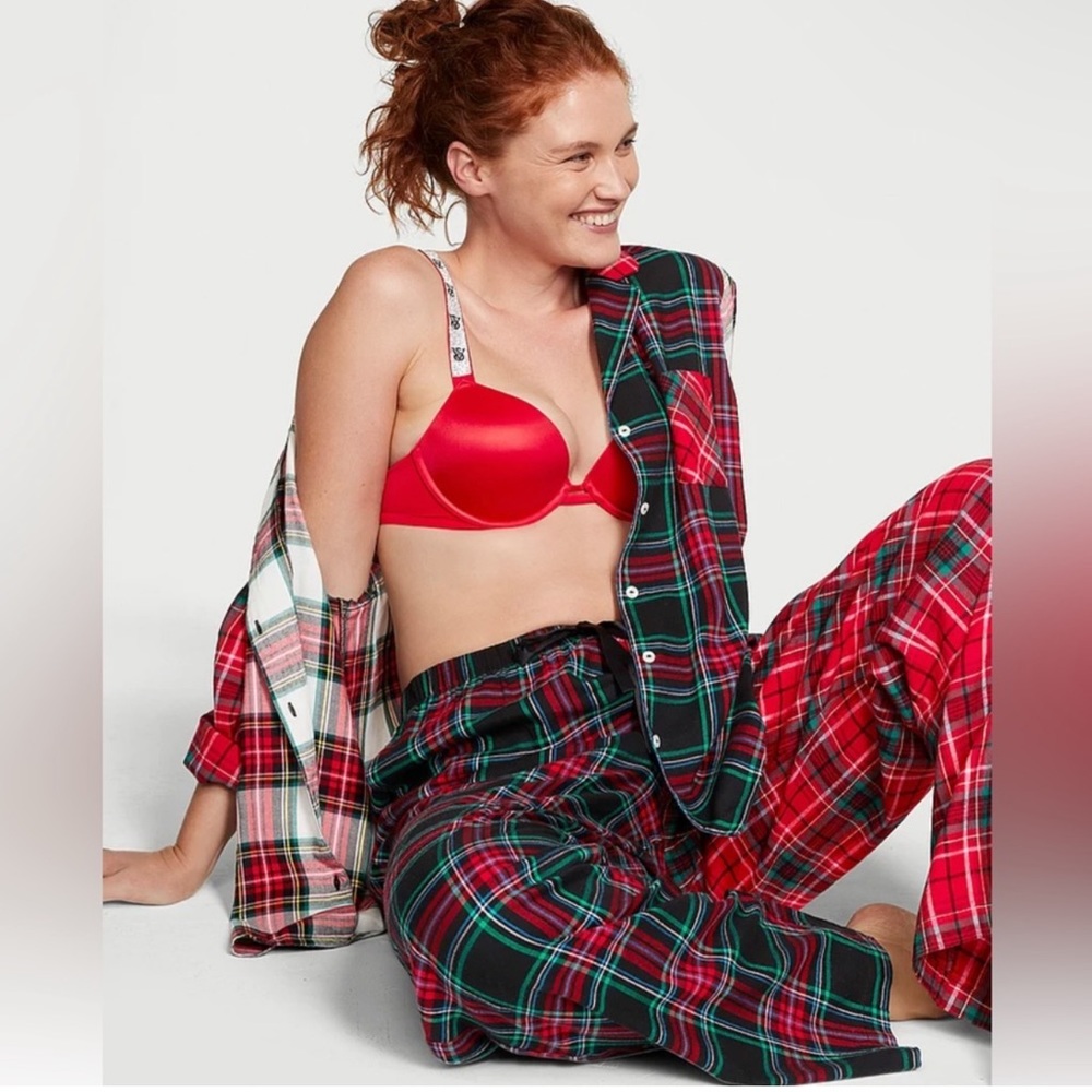 Victoria Secret Plaid Flannel Pajamas Set